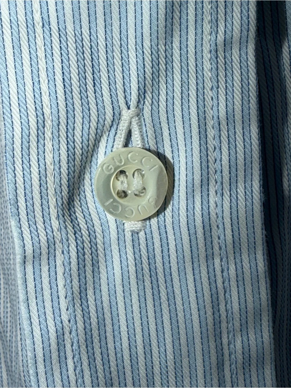 Vintage Gucci Light Blue Pinstripe Men’s Dress Shirt by Tom Ford